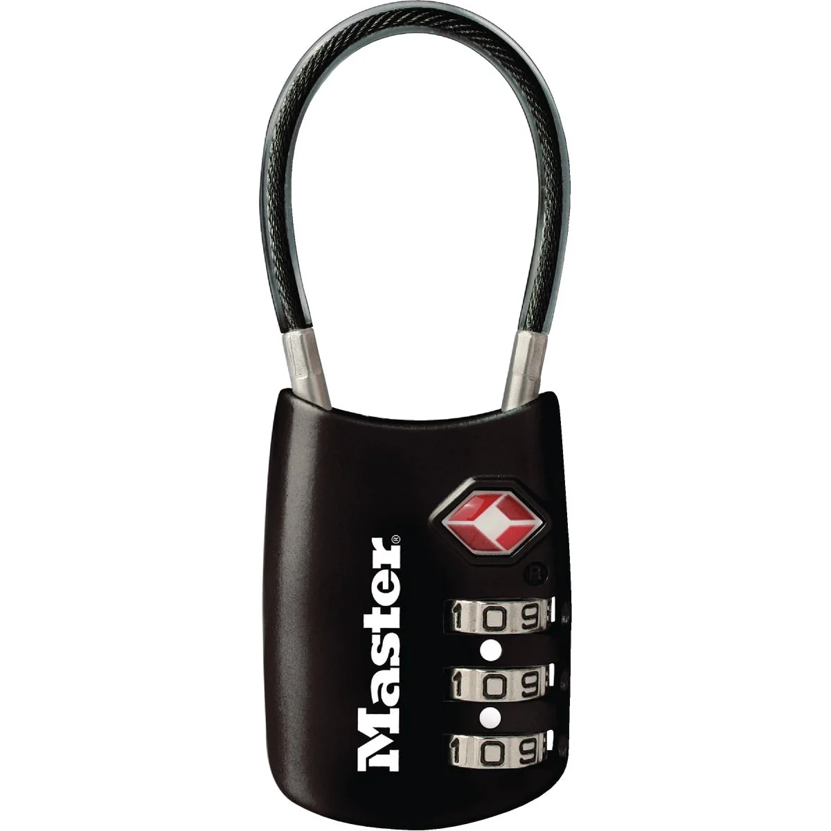 Luxury Master Lock 1.19 In. Steel Shackle Combination Padlock TSA Accepted Refined