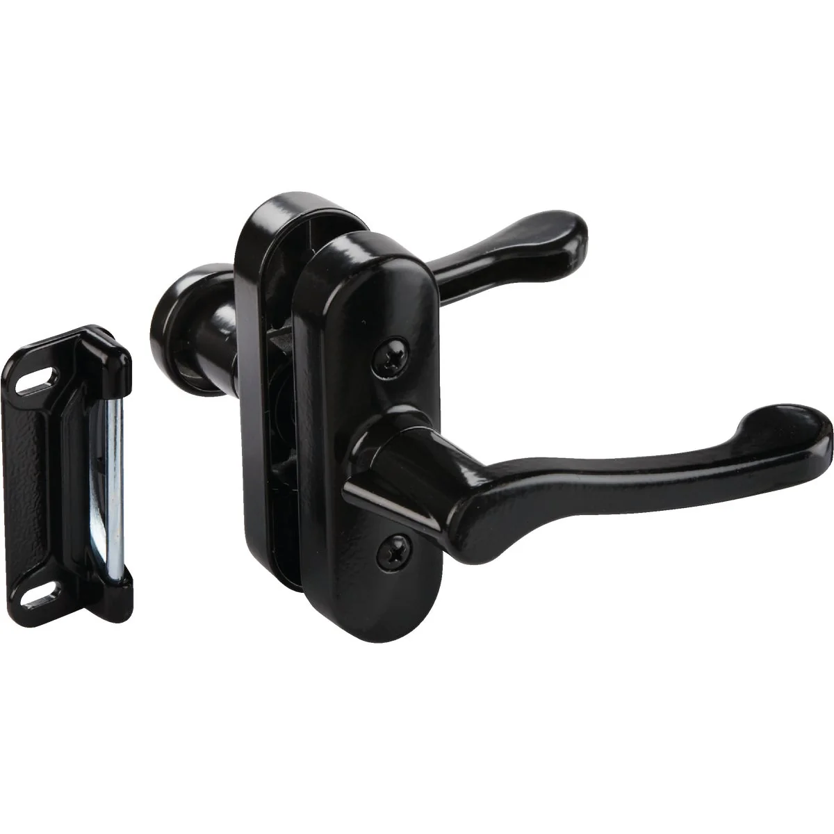 Long-Lasting National Black Lever Screen Storm Door Latch Comfortable