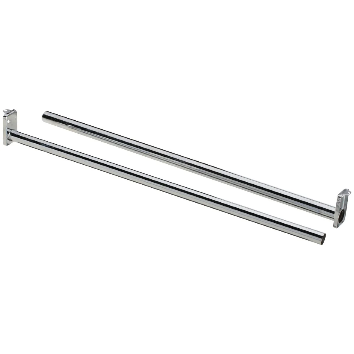Functional Stanley National 18 In. To 30 In. Adjustable Closet Rod Bright Steel Proven