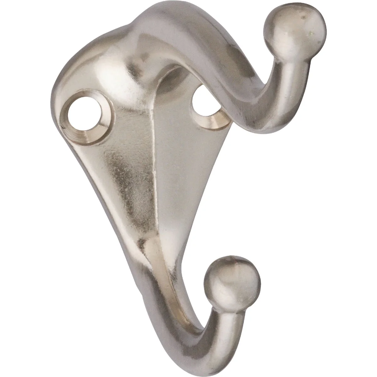 Elite National Satin Nickel Coat Hat Wardrobe Hook 2 per Card Expertly Made