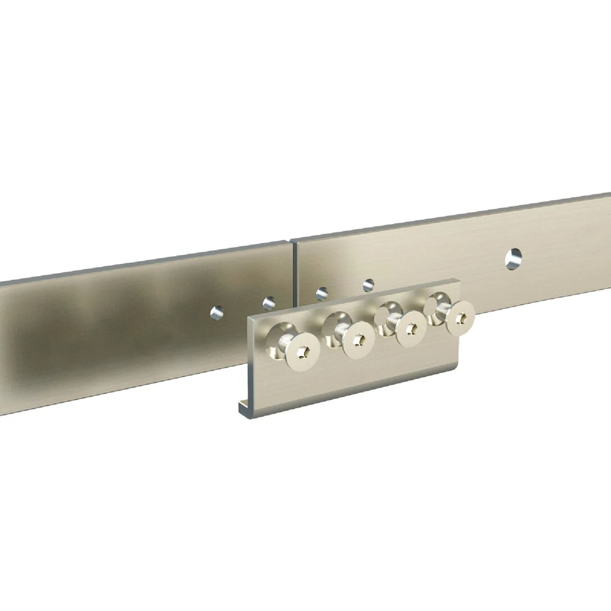 Dependable National Satin Nickel Steel Barn Door Track Adapter Efficient