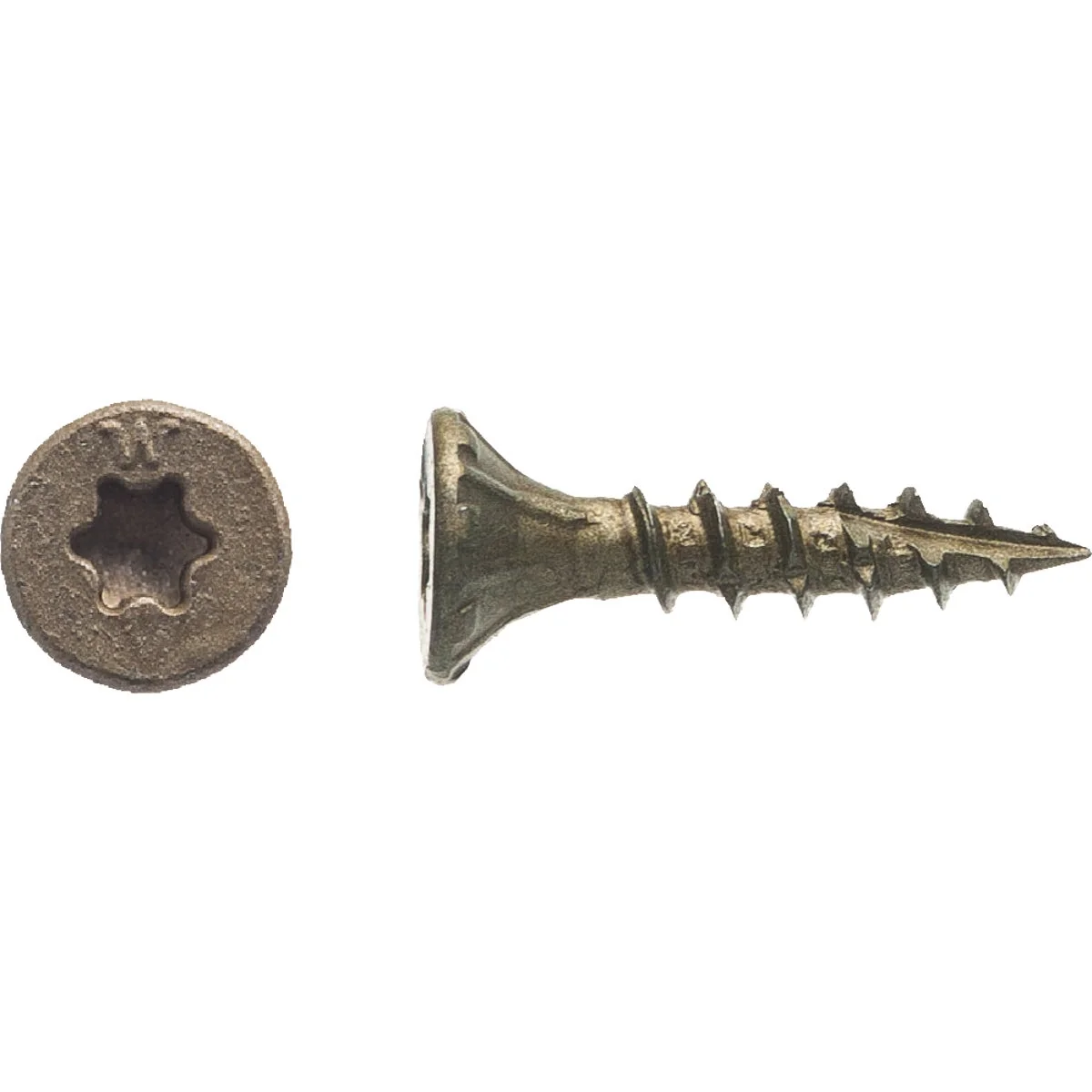 Premium Material Big Timber 8 x 3 4 In. Bronze Flat Head Wood Screw 381 Ct. 1 Lb. Environmentally Friendly