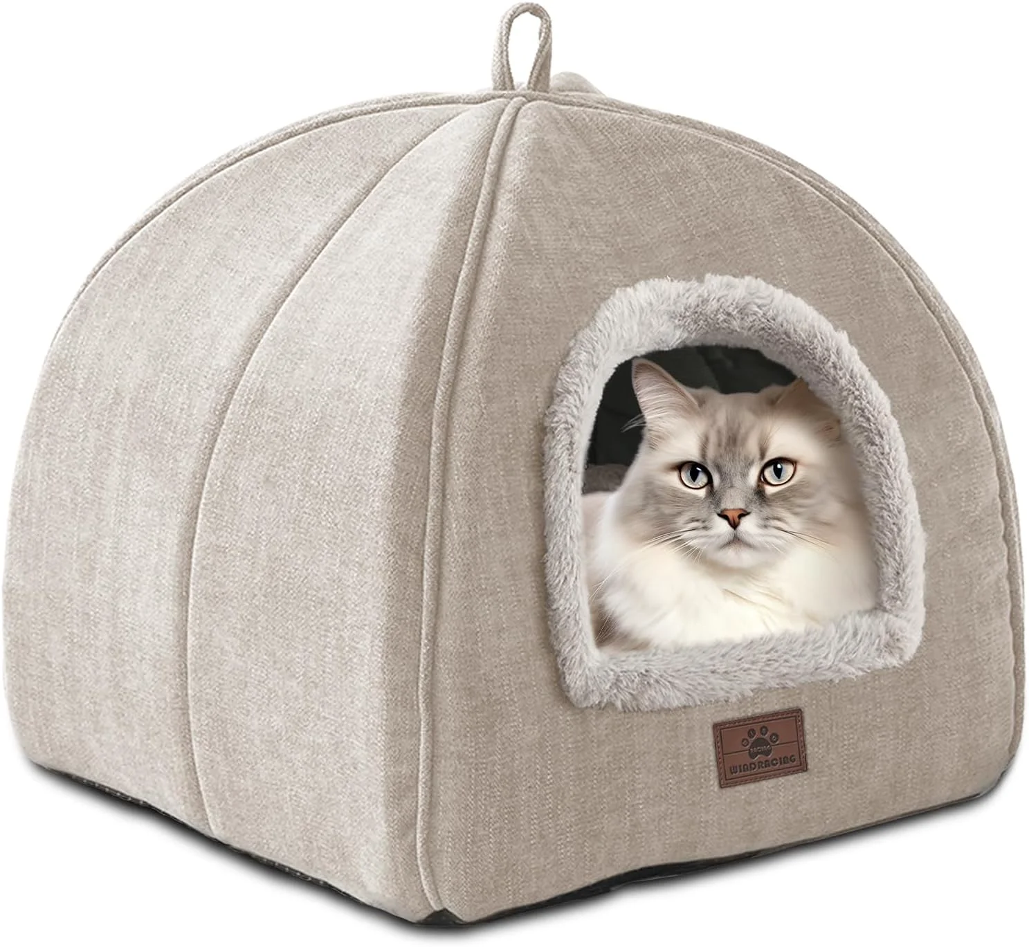 Professional Cat Bed for Indoor Cats - Cat Cave Cat House Cats Tent with Removable Washable Cushioned Pillow Soft and Self Kitten beds Top-Quality