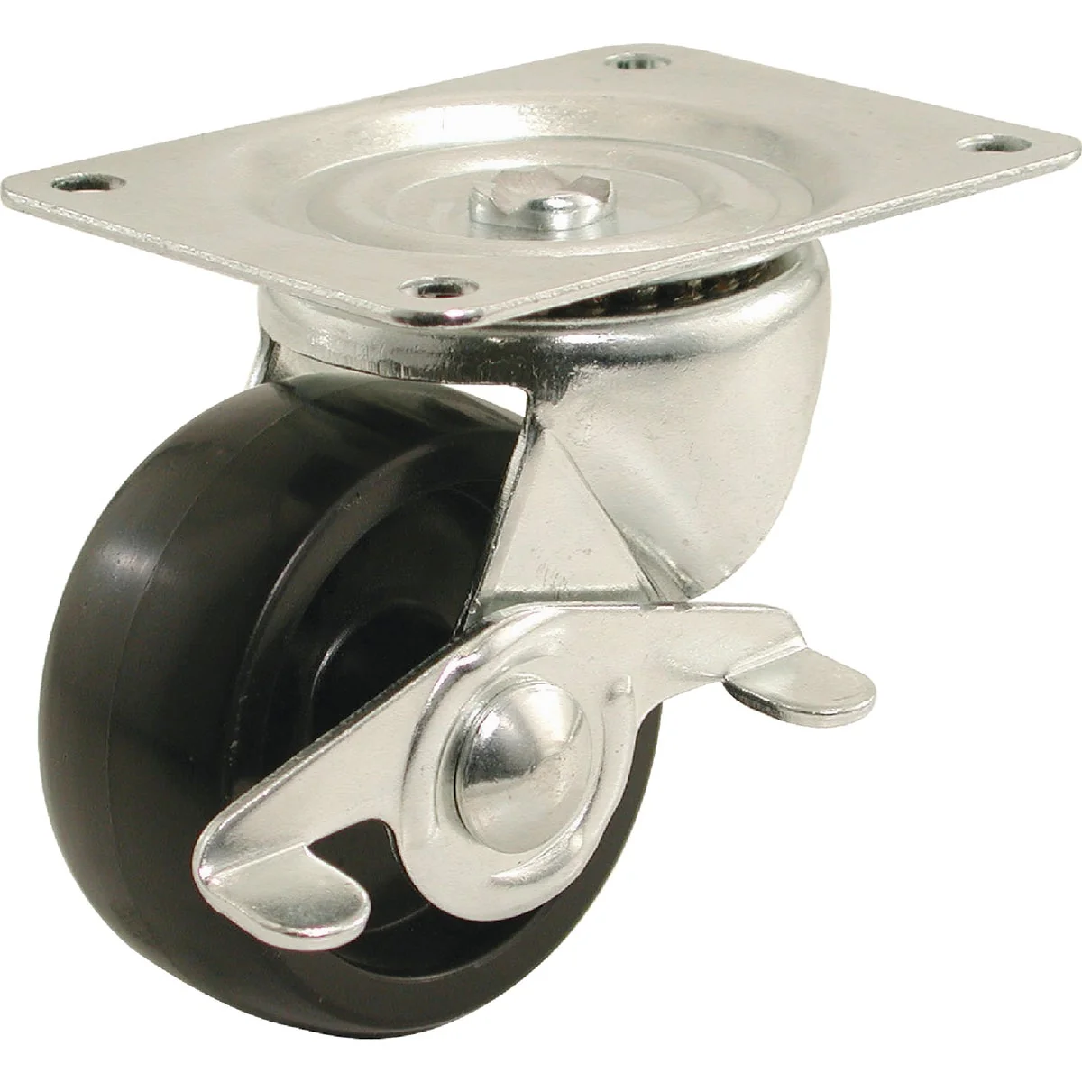 High-Quality Shepherd 2 In. General-Duty Polypropylene Swivel Plate Caster with Brake Next-Generation