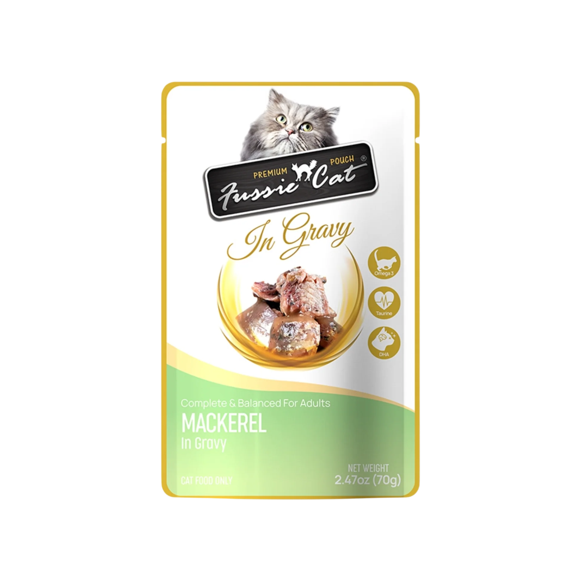 Selected Fussie Cat Mackerel in Gravy Pouch Recipe for Cats Eco-Friendly