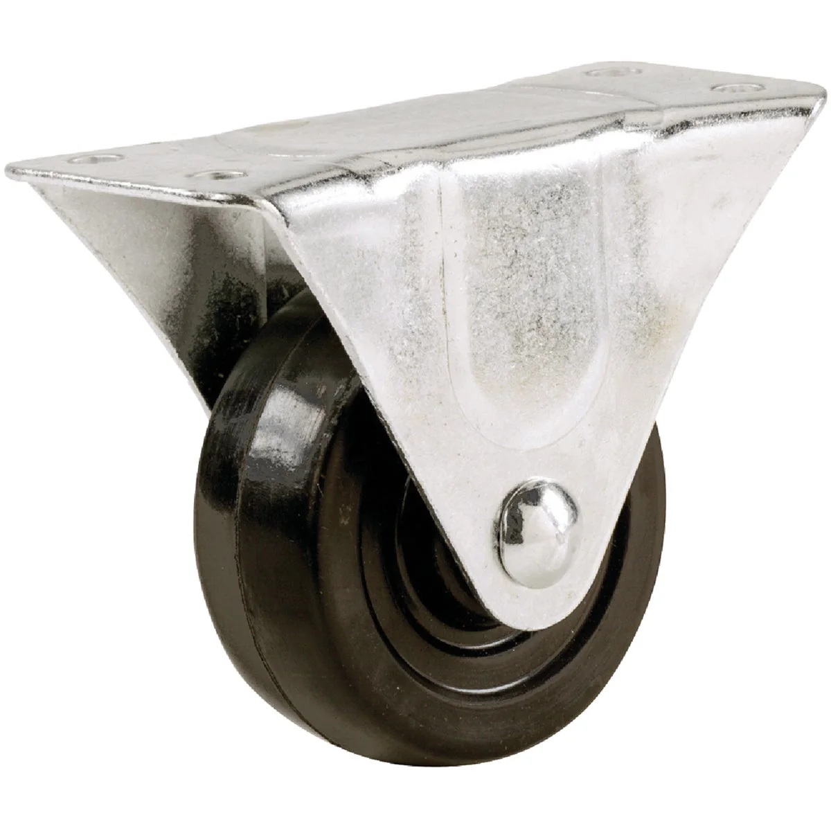 Expertly Made Shepherd 5 In. General-Duty Rubber Rigid Plate Caster Authentic