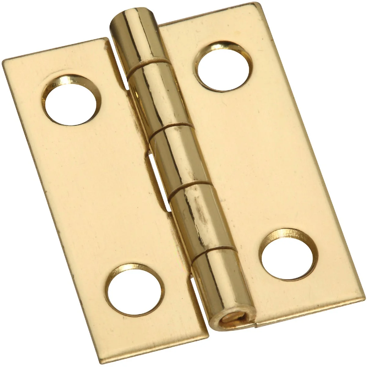 Smart National 3 4 In. x 1 In. Narrow Brass Decorative Hinge 4-Pack Practical