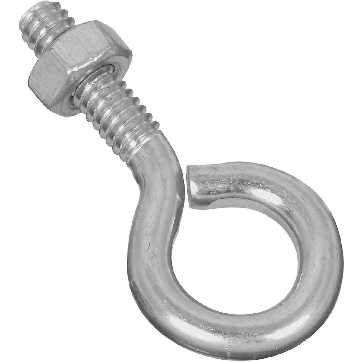 Optimized National 1 4 In. x 2 In. Zinc Eye Bolt with Hex Nut Authentic