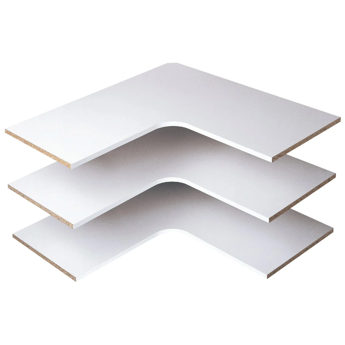 High-Quality Easy Track 29-7 8 In. Corner Shelf White 3-Pack Fashionable