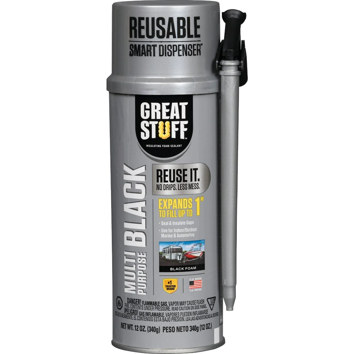 Quality Great Stuff Smart Dispenser 12 Oz. Black Multipurpose Sealant Breathable