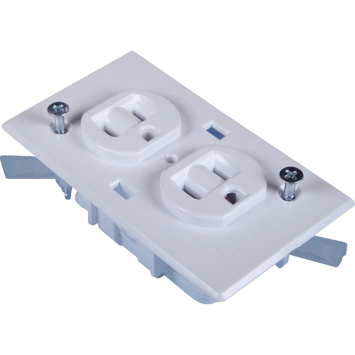 Consistent United States Hardware 15A White Conventional Mobile Home 5-15R Duplex Outlet Innovative