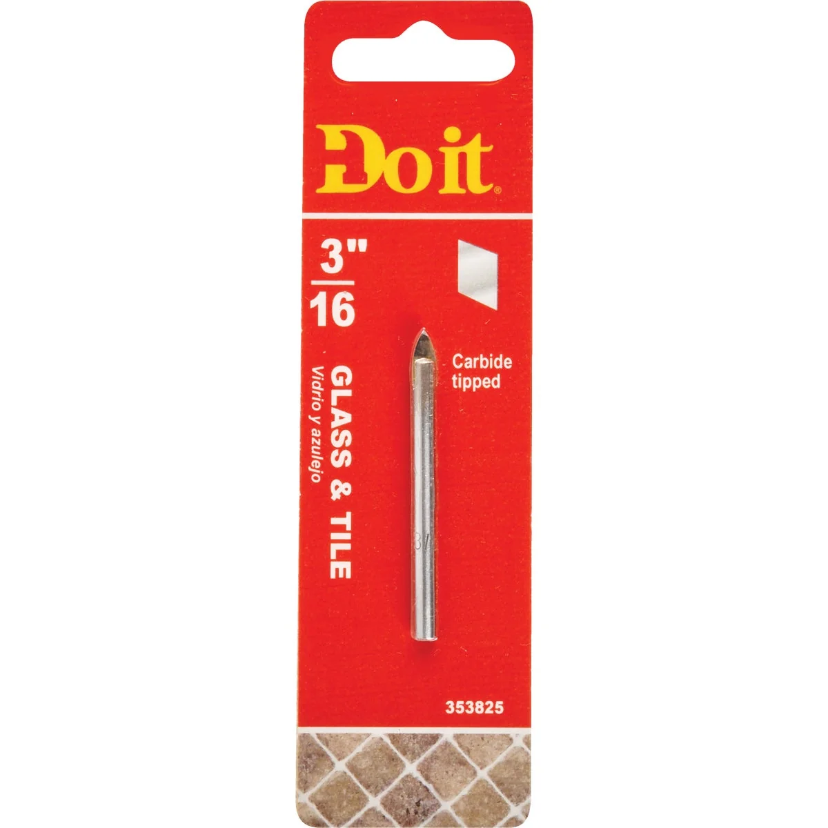 Fast Do it 3 16 In. x 2-1 4 In. Carbide Glass Tile Drill Bit Powerful