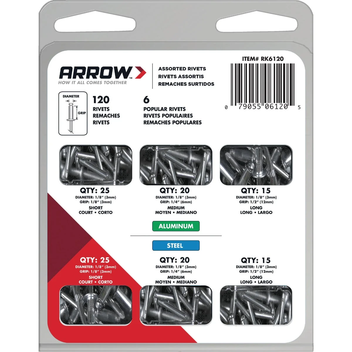 Long-Lasting Rivet Pack Assortment High-Performance
