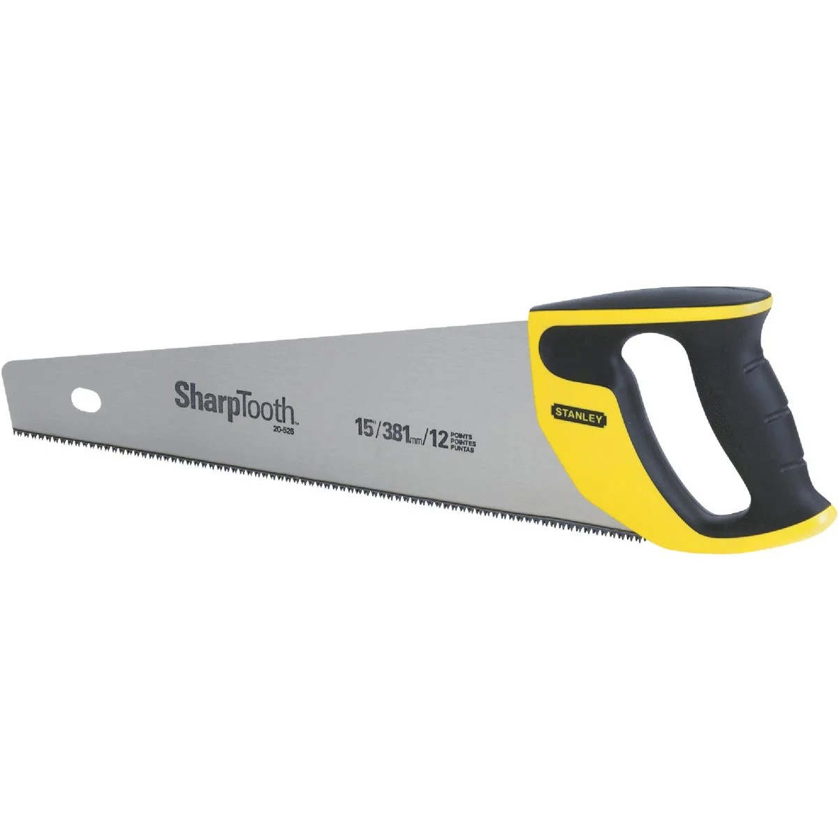 Pure Stanley 15 In. L. Blade 12 PPI Comfort Grip Handle Hand Saw Consistent