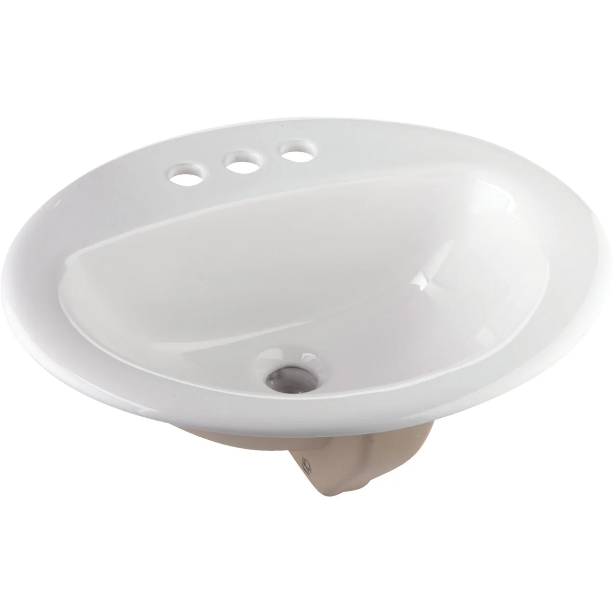 Outstanding Oval Drop-In Bathroom Sink White Responsible