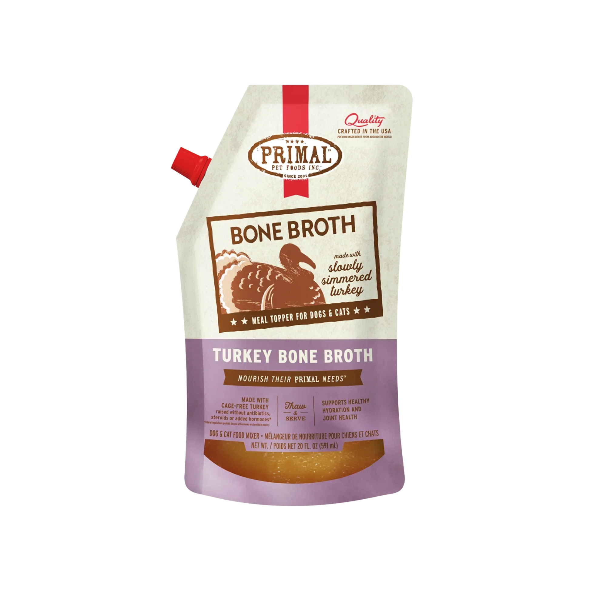 Dependable Primal Turkey Recipe Frozen Bone Broth for Dogs Cats Exceptional