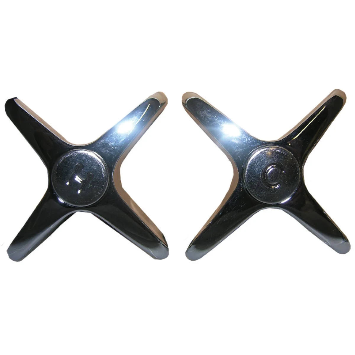 Expertly Made Lasco Price Pfister Hot Cold Chrome Tub Shower Handle Kit 2-Pack Reusable