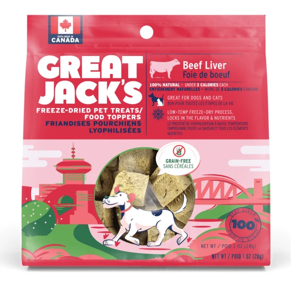 Long-Lasting Great Jacks - ze Dried Beef Liver - Dog Treat Optimized