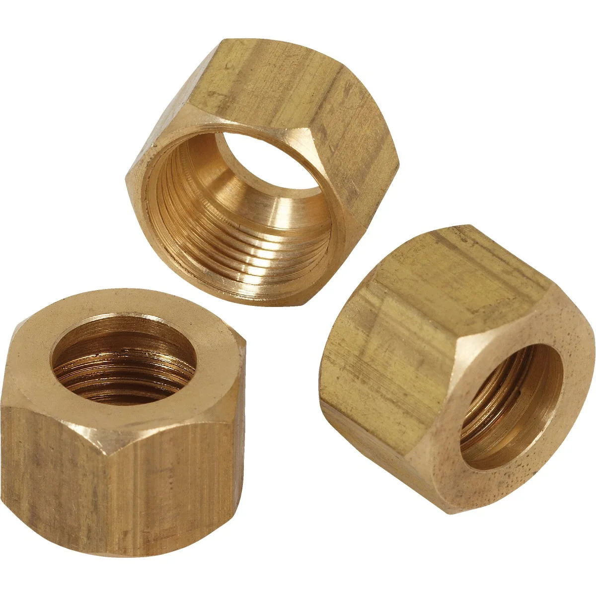 Fine Crafted Do it 1 4 In. OD Brass Compression Nut 3-Pack Original