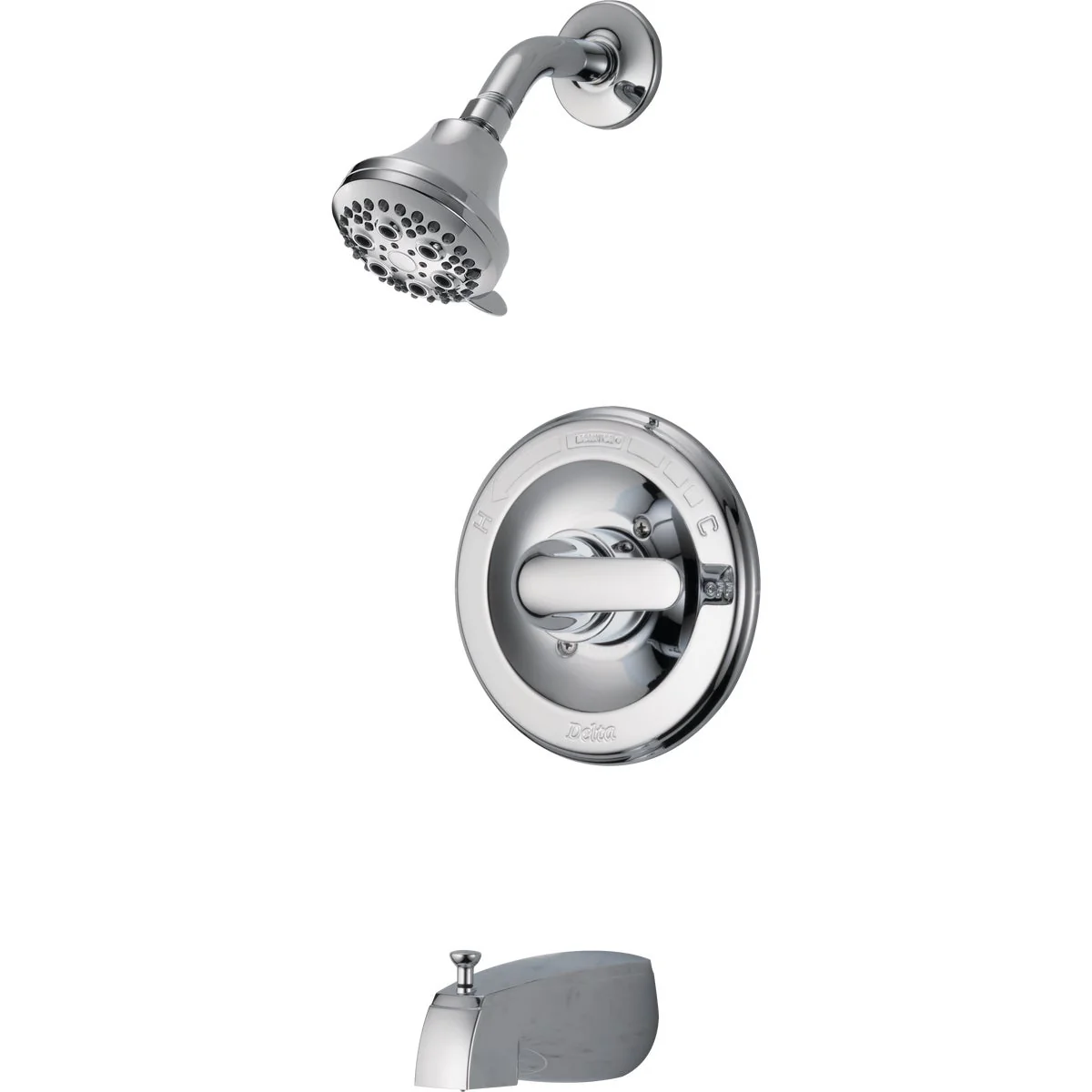 Functional Delta Classic Chrome Single-Handle Tub and Shower Faucet Crafted