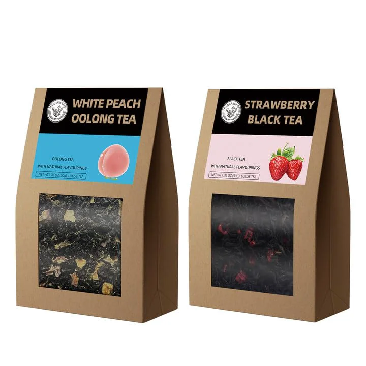 Contemporary White Peach Oolong Tea and Strawberry Black Tea Official