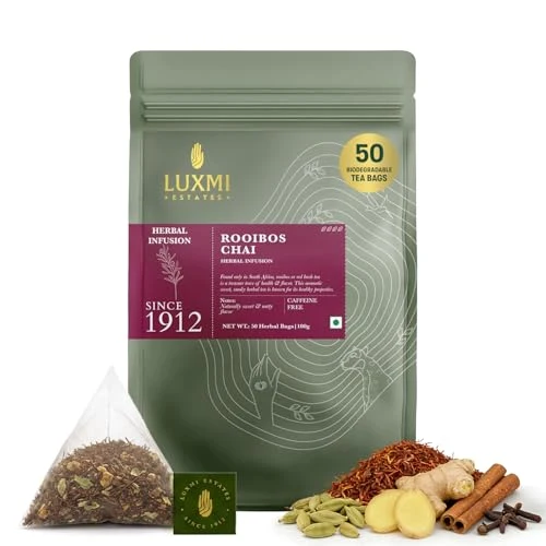 Durable Estates Rooibos Chai Herbal Tea 50 Count Sustainable