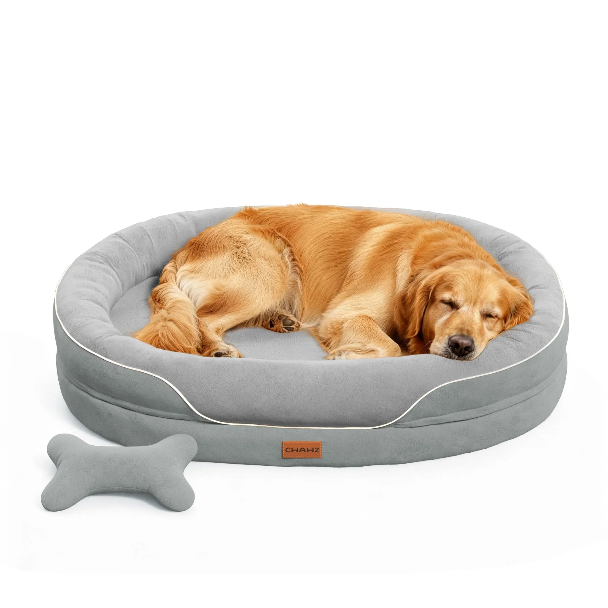Green CWAWZ XL Orthopedic Dog Bed - Extra Large Gel Memory Foam Full Surround Bolsters Long-Lasting
