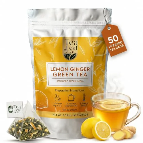 Versatile Lemon Ginger Green Tea Bags 50 Count Fast