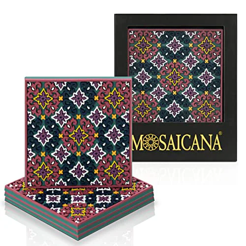 Unique Sirius Silicone Coasters Set of 4 4 Count Genuine