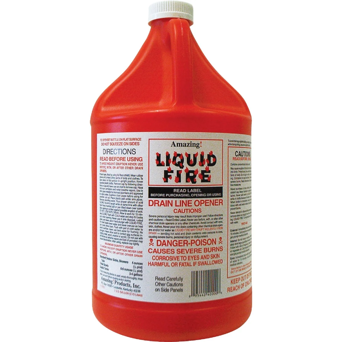 Eco-Friendly Liquid Fire 1 Gal. Drain Opener Recyclable