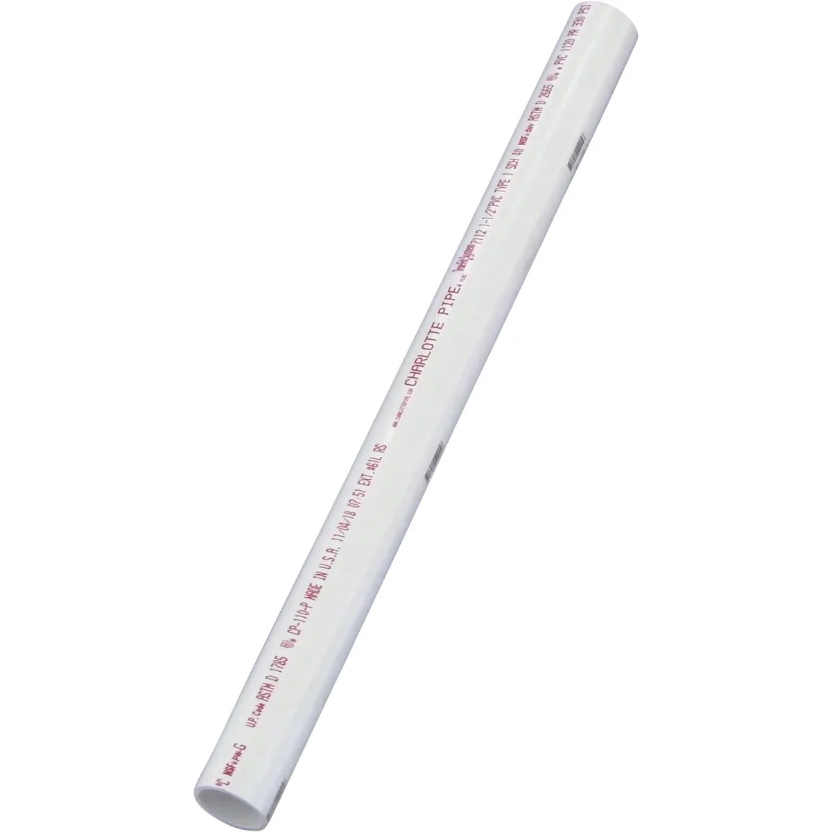 Classic Charlotte Pipe 1-1 2 In. x 2 Ft. Schedule 40 PVC-DWV Cellular Core Pipe Casual