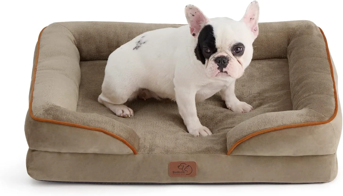 Reusable Bedsure Orthopedic Dog Bed Medium Size Dogs - Washable Medium Dog Cat Bed Waterproof Comfort Pet Couch Sofa with Washable Removable Cover Pets Bed with Nonskid Bottom Hazel 28 Fine