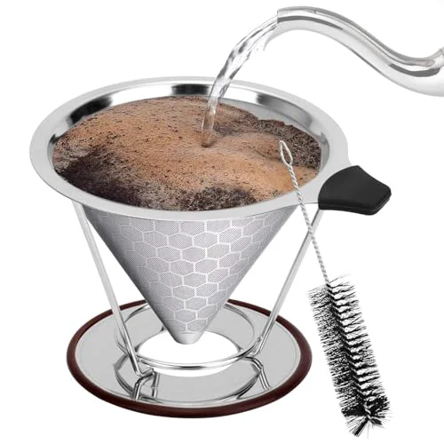 Unique Pour Over Coffee Dripper Reusable Stainless 1 Trendy