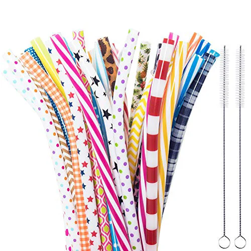 Smooth 50 Pack Bent Reusable Straws High-Grade