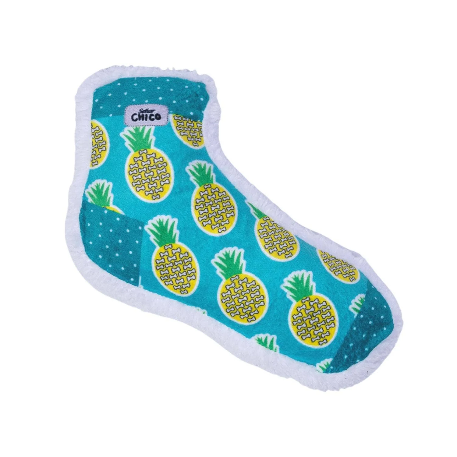 Innovative Squeaky Sock Plush Dog Toy – Whimsy Wonders Pineapple Design Breathable