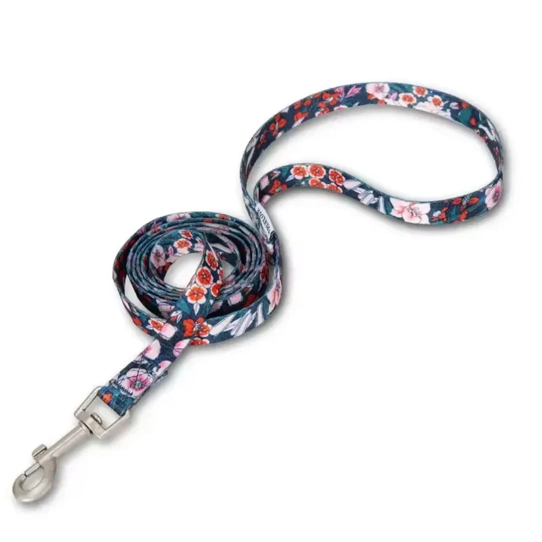 Solid Trela para cães com padrão floral Reflexfit Verified