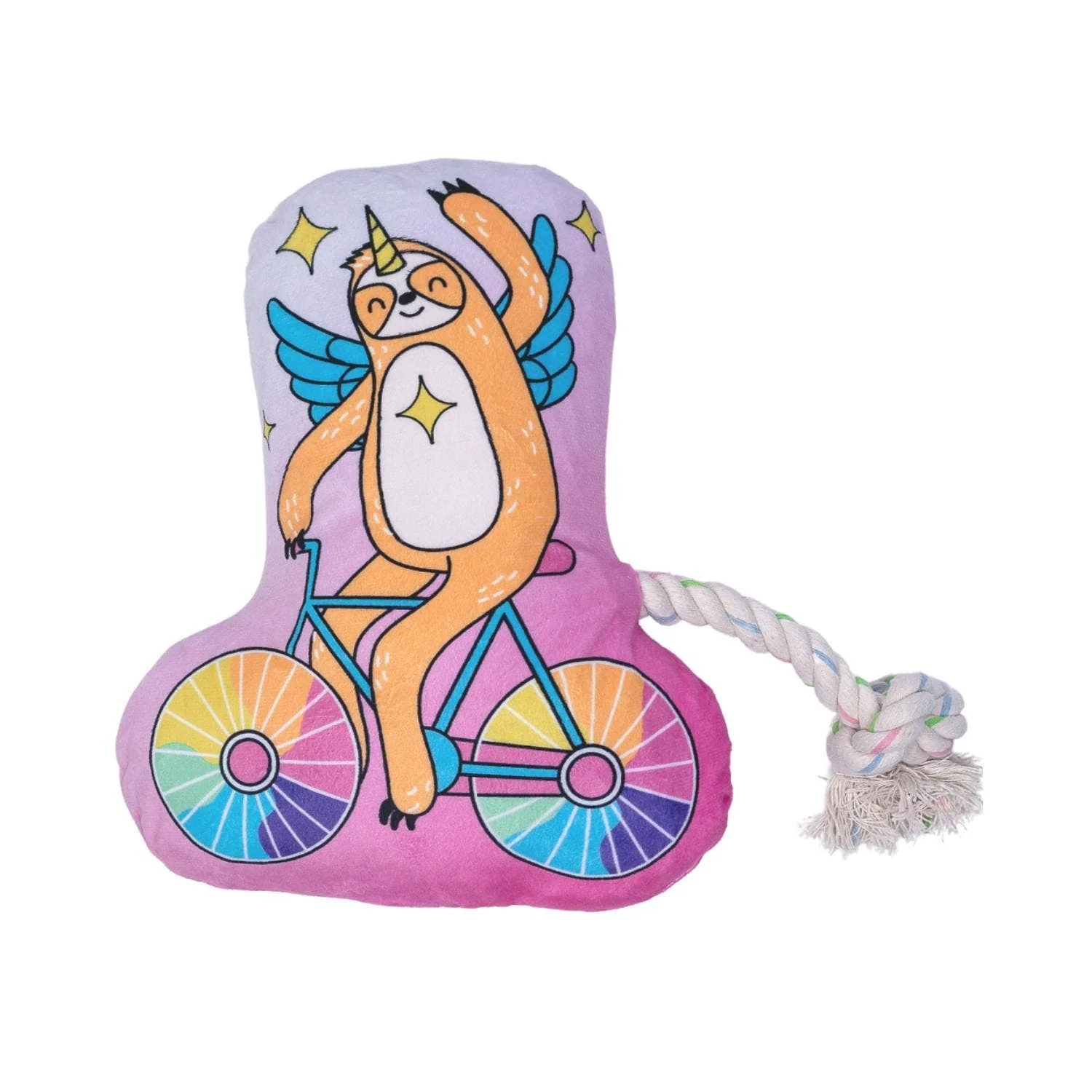 Durable Slow Biker Plush Dog Toy – with Squeaker Crinkle Paper for Fun Play Smart