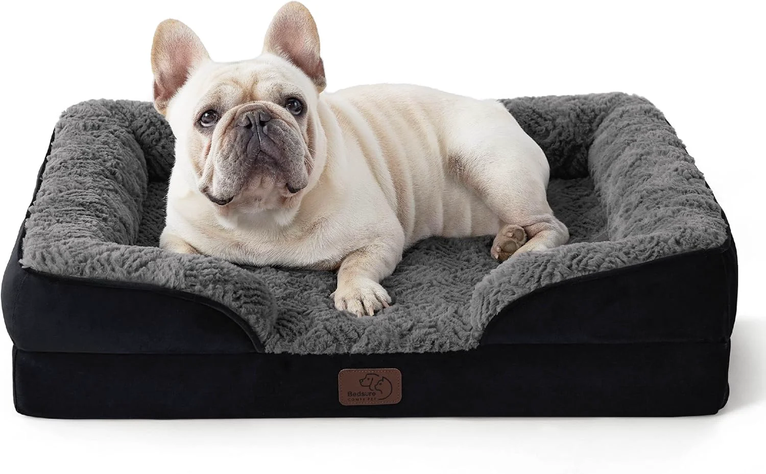 Fashionable Bedsure Orthopedic Dog Bed Medium Size Dogs - Washable Medium Dog Cat Bed Waterproof Comfort Pet Couch Sofa with Washable Removable Cover Pets Bed with Nonskid Bottom Plush-Black 28 Practical