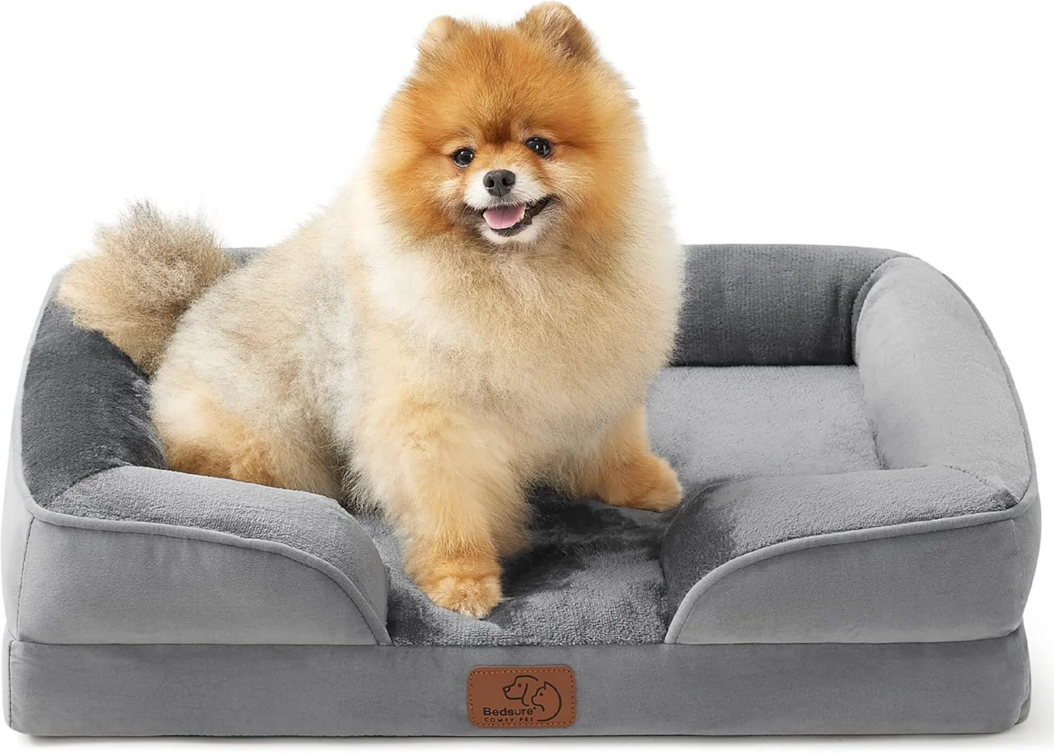 Fine Bedsure Orthopedic Dog Beds for Small Dogs - Washable Small Dog Cat Bed Waterproof Comfort Pet Couch Sofa with Washable Removable Cover Pets Bed with Nonskid Bottom Grey 24 Minimalist