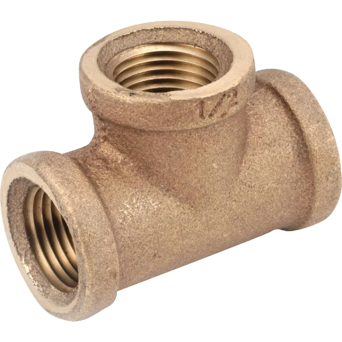 Contemporary Anderson Metals 3 8 In. Red Brass Threaded Tee Minimalist