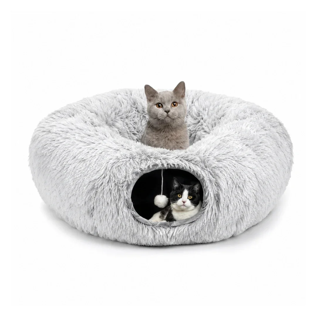 Eco-Friendly Cama-túnel em forma de donut para gatos Next-Generation