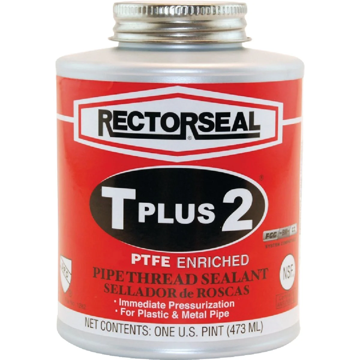Top-Quality Rectorseal T Plus 16 Fl. Oz. White Pipe Thread Sealant with PTFE Prestigious
