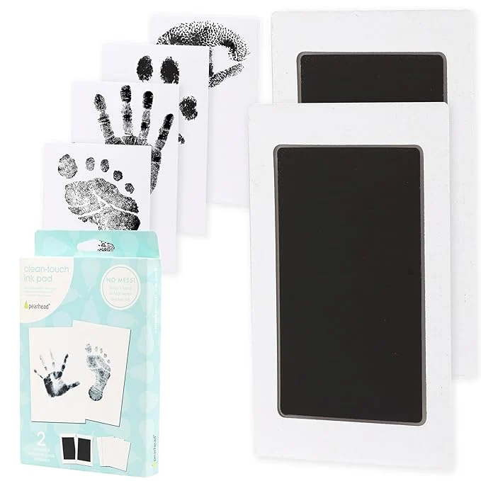 Lightweight Pearhead 2-Pack Inkless Baby Hand and Footprint Kit — Mess Clean Touch Ink Pad for Newborn Keepsake Zero Ink on Skin Acid- Dog Nose Paw Print Kit I Baby Shower New Mom Gift Trusted