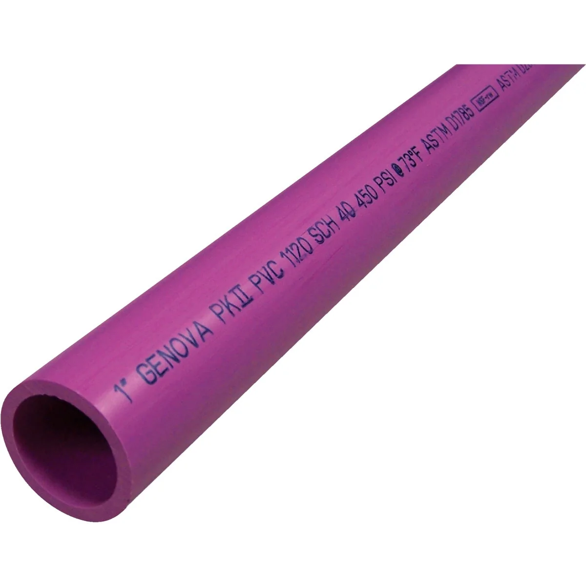 Authentic Charlotte Pipe 1 In. x 20 Ft. Purple PVC Pressure Pipe for Reclaimed Water Usage Environmentally Friendly