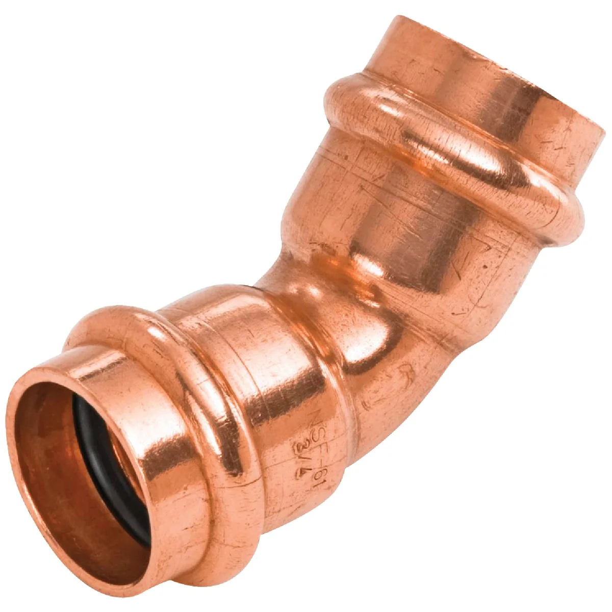 Verified NIBCO 3 4 In. 45 Deg. Press Copper Elbow 1 8 Bend Clean