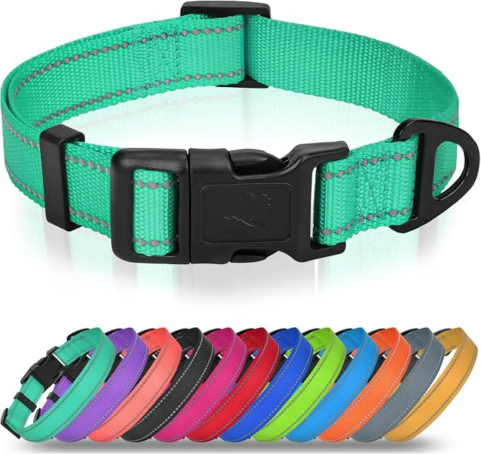 Trendy Joytale Small Dog Collar Reflective and Adjustable Nylon Collar Clean
