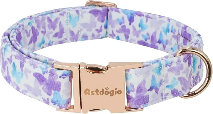 Pure Elegant Butterfly Dog Collar Adjustable Comfortable Professional