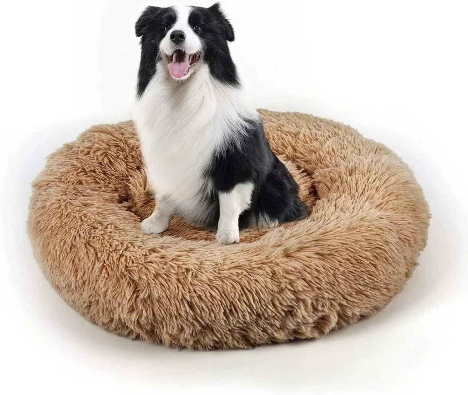 Quality Dog Bed Cat Calming Bed Faux Fur Pillow Pet Donut Cuddler Round Plush Bed for Large Medium Small Dogs and Cats Proven