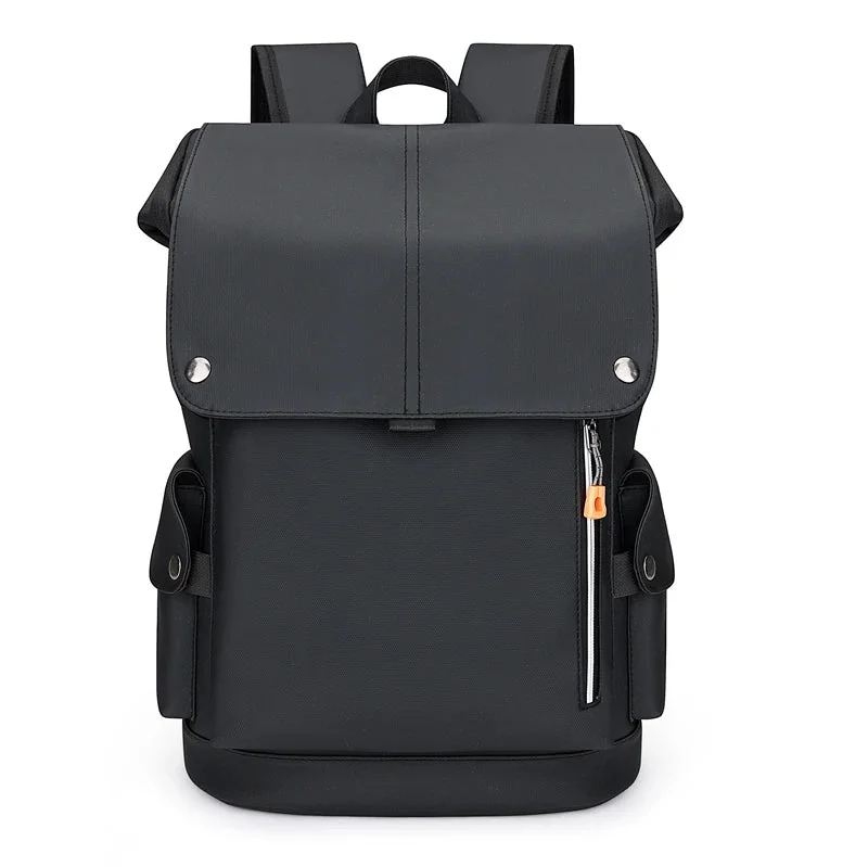 Premium Material Men's Fashion PU Leather Large Capacity Travel Laptop Backpack Reliable