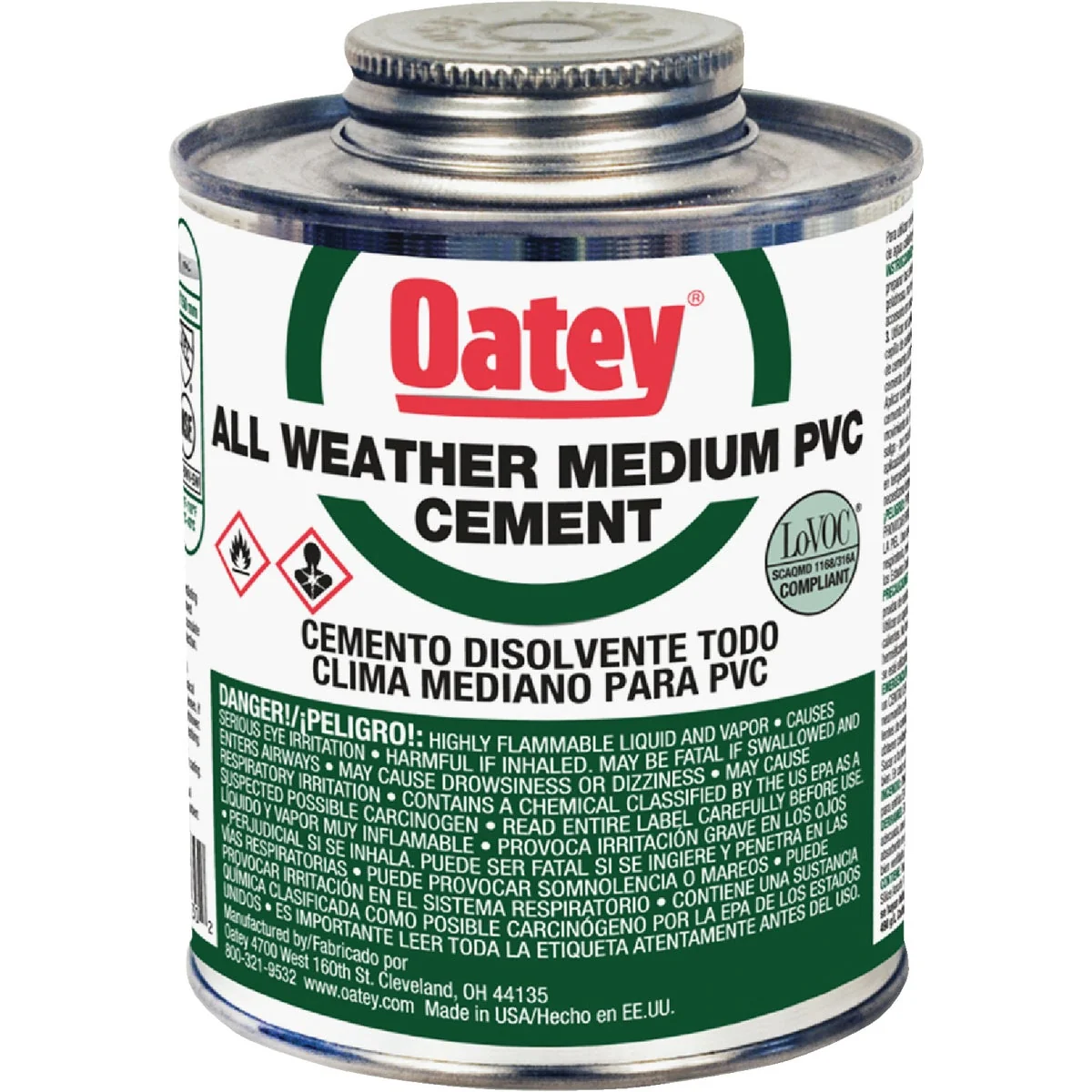 Soft Oatey All Weather 32 Oz. Medium Bodied Clear PVC Cement World-Class